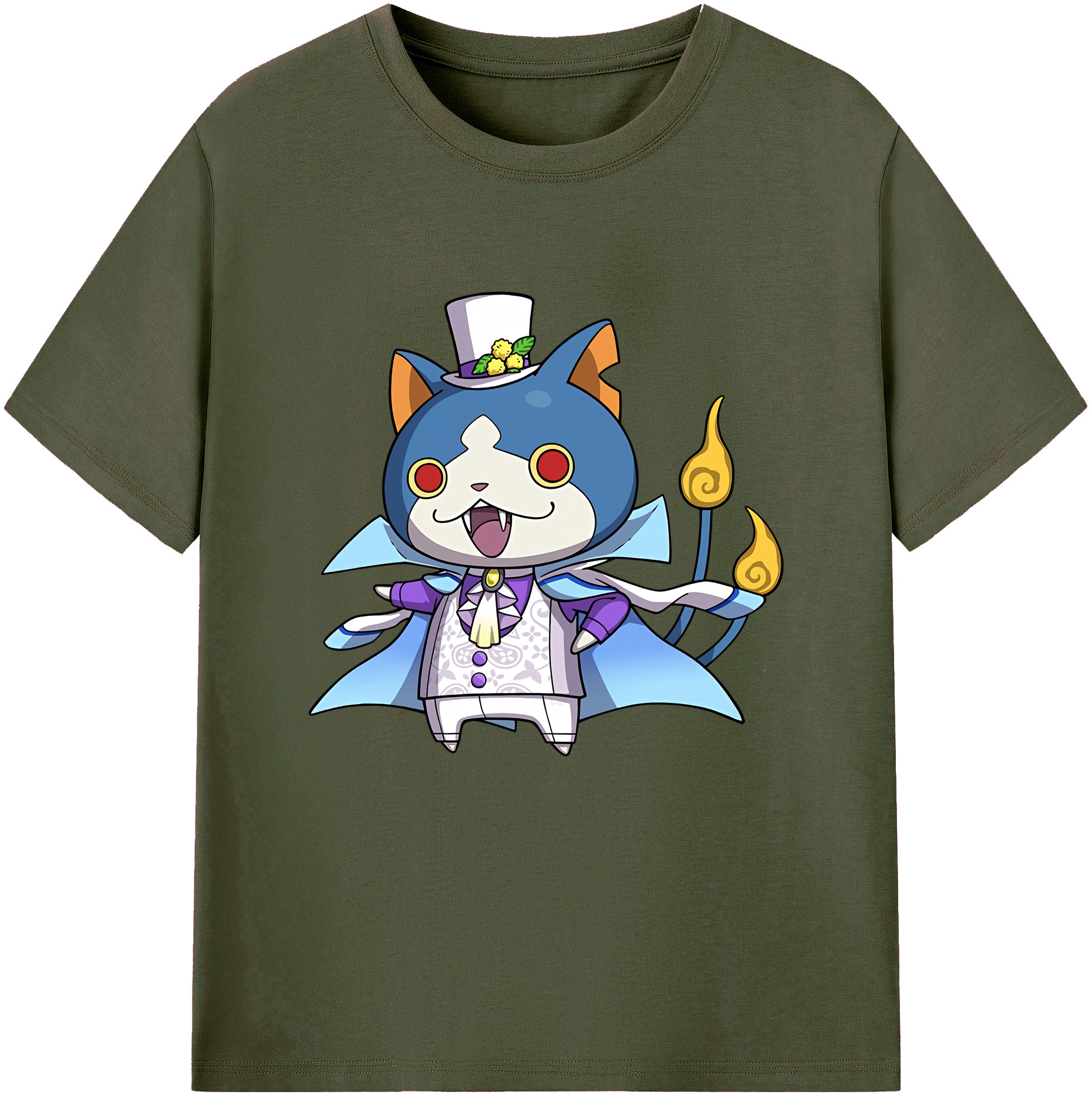 （画像用） 妖怪ウォッチ Yo-kai Watch 綿100％ メンズ半袖Tシャツ｜肌触りやわらか＆通気性